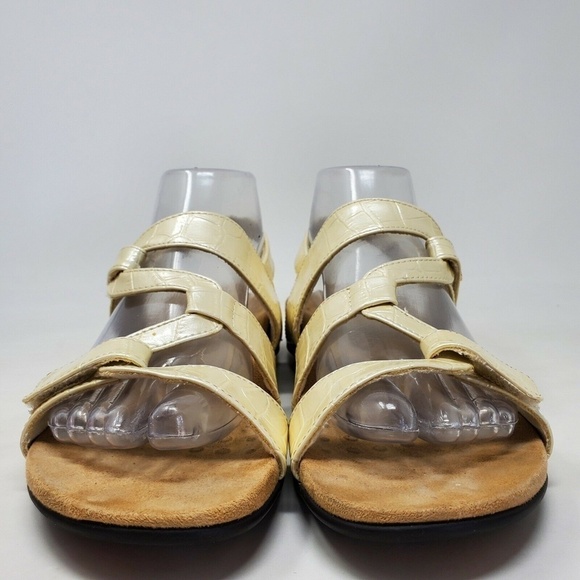 Vionic Paros Backstrap Sandals Womens Size 7 Pearl Ivory Croc Open Toe - Picture 3 of 11